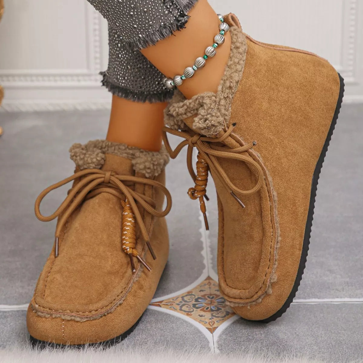 Plush Lining Ankle Boots -