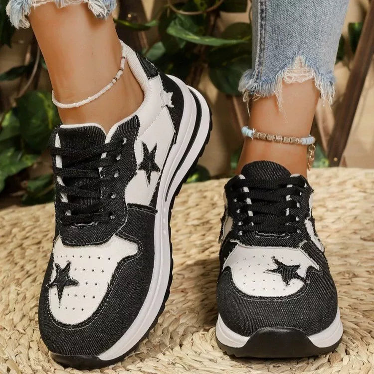 Star Lace Up Sneakers -