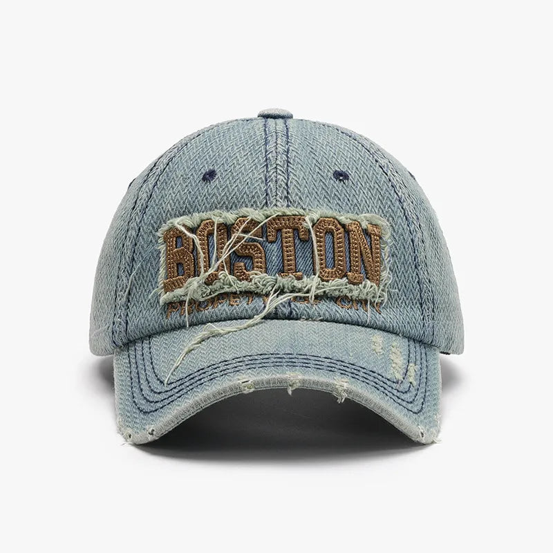 Letter Adjustable Cotton Baseball Cap - Sage One Size