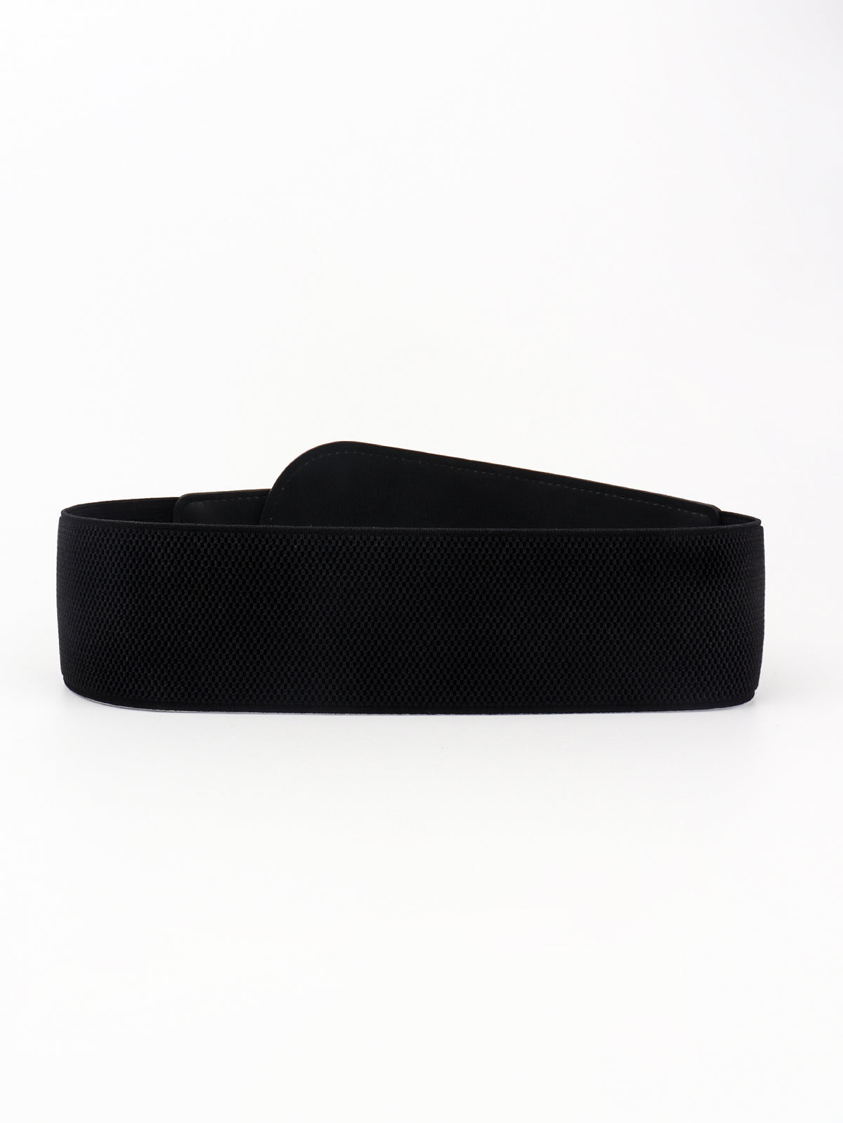 PU Elastic Wide Belt with Alloy Buckle -