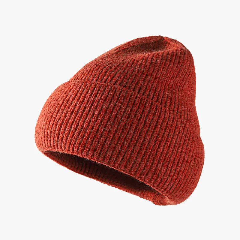 Thermal Solid Knit Hat - Rust One Size