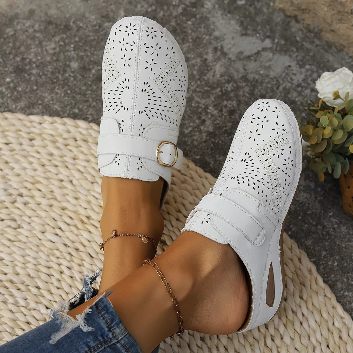 Casual Buckle Slip-Ons -