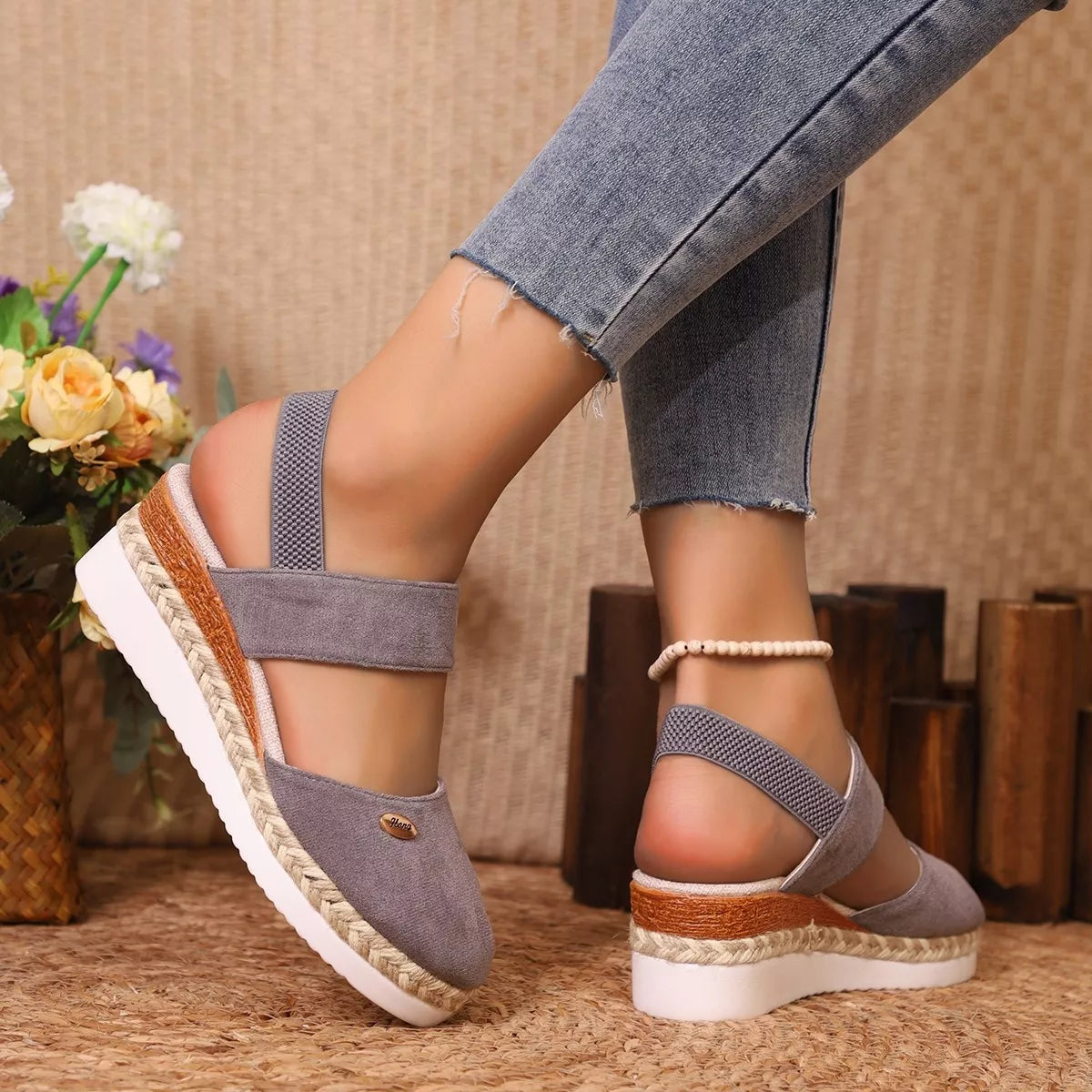 Espadrille Wedge Sandals -