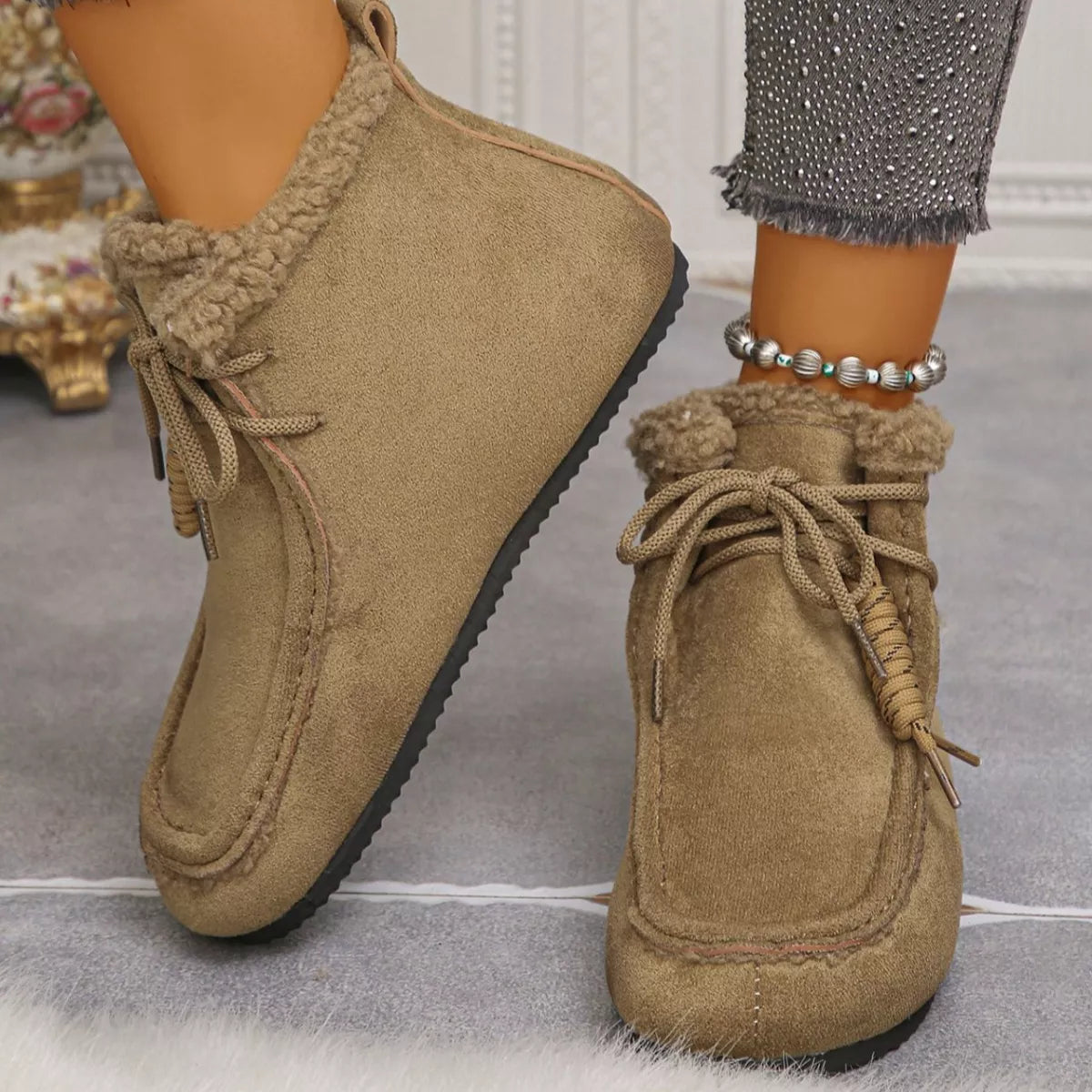 Plush Lining Ankle Boots -