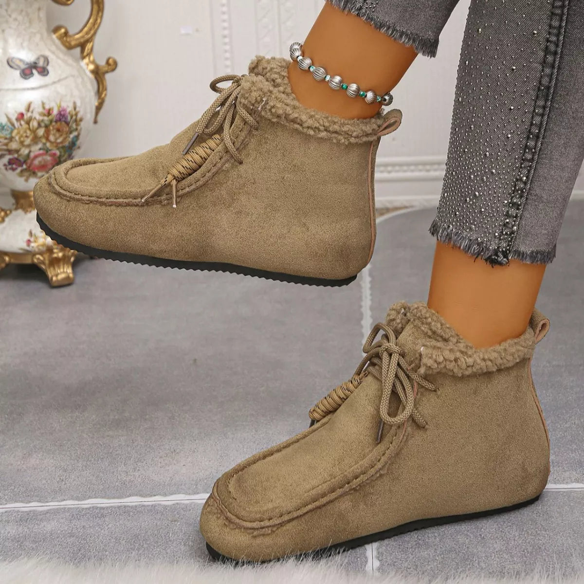 Plush Lining Ankle Boots -