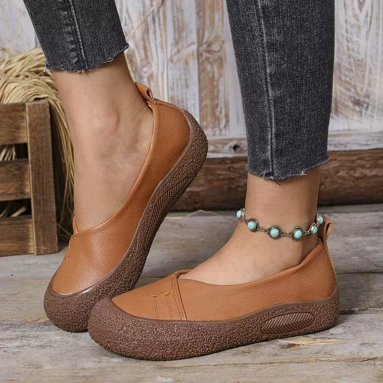 Round Toe Slip-Ons -