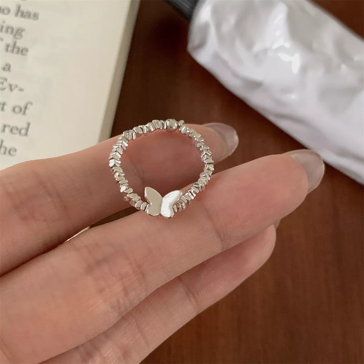Sterling Silver Butterfly Ring -