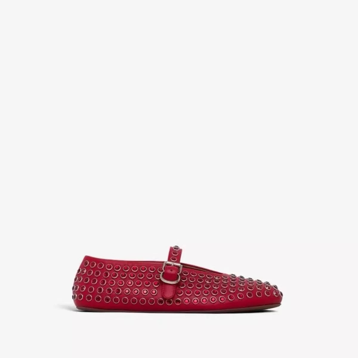 Studded Round Toe Slip-Ons -