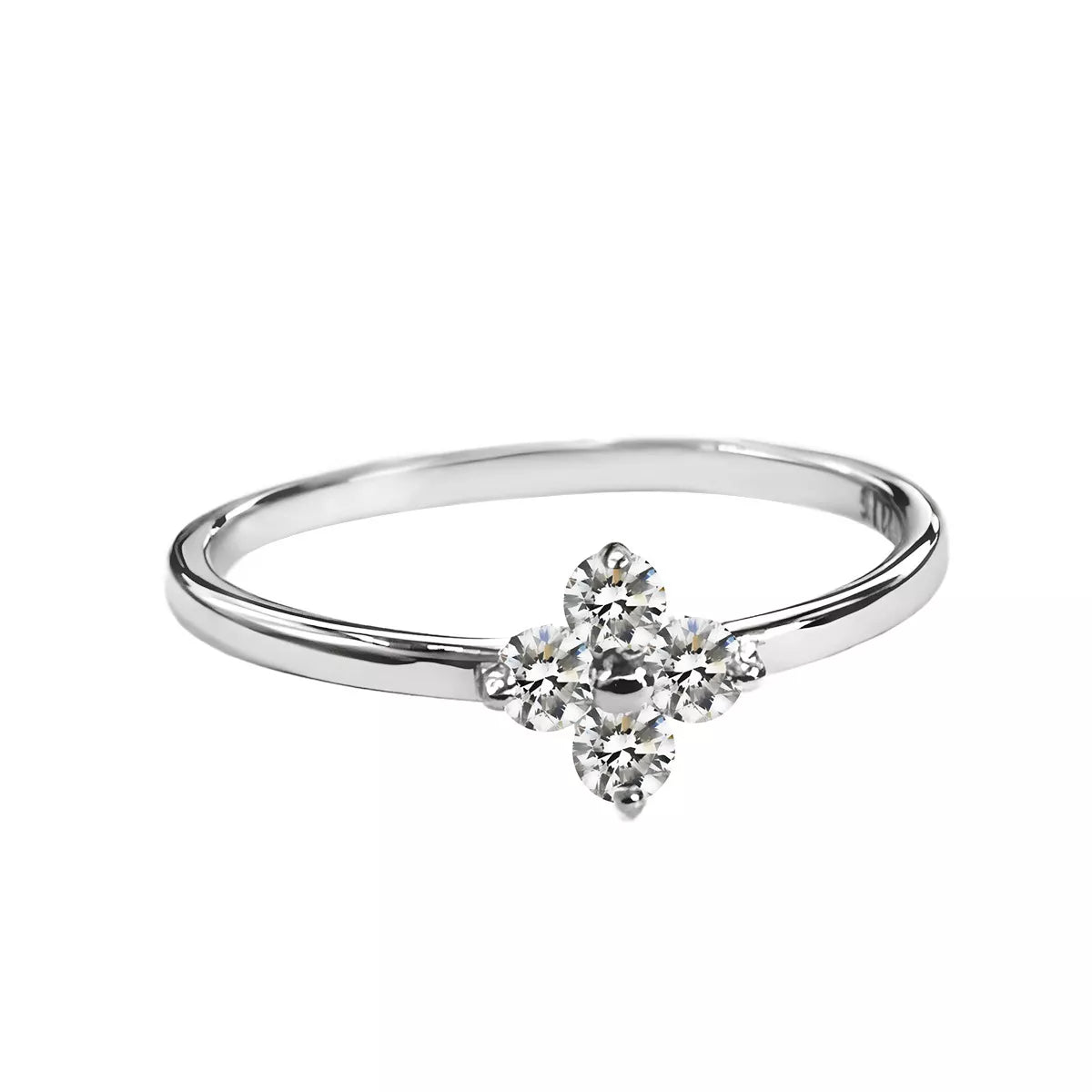Sterling Silver Four-Leaf Clover Ring -