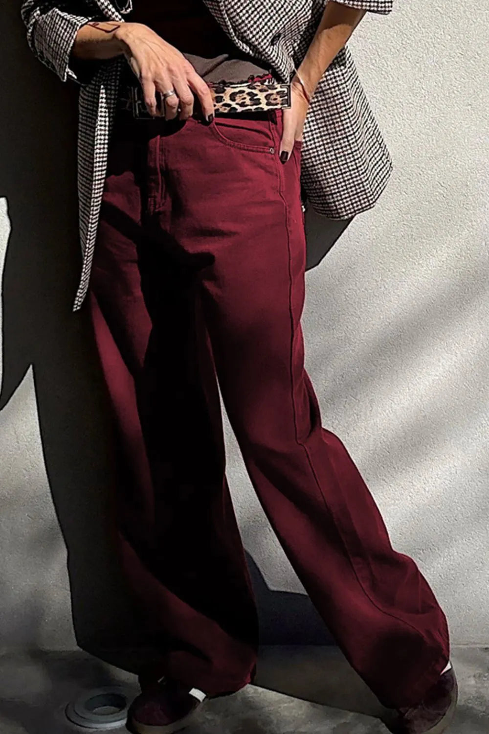 Wide Leg High Waist Fashion Jeans -