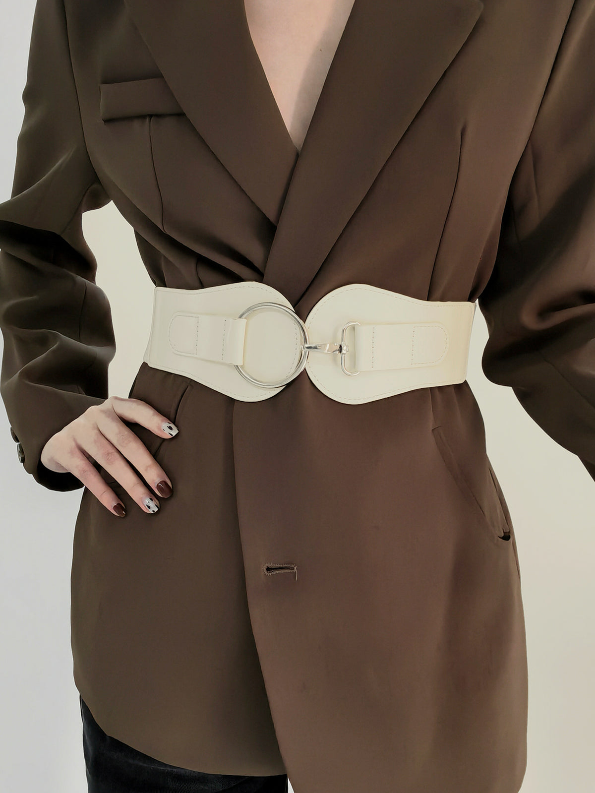 PU Elastic Wide Belt -