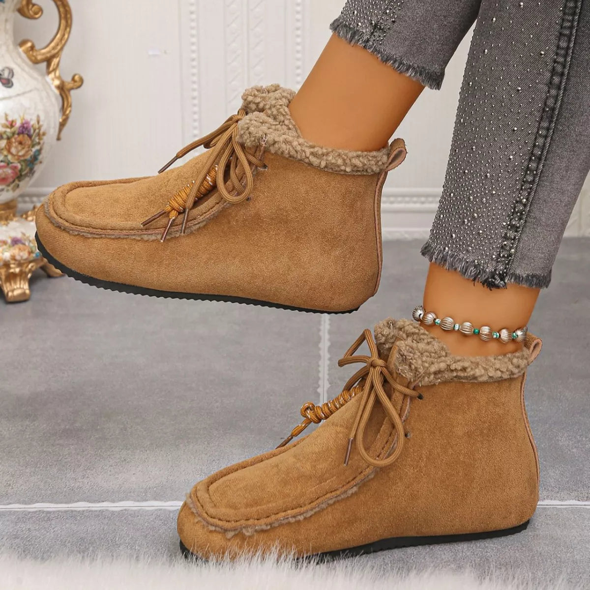 Plush Lining Ankle Boots -
