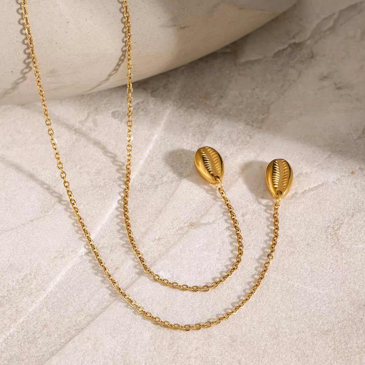 Gold-Plated Y-Shaped Necklace -