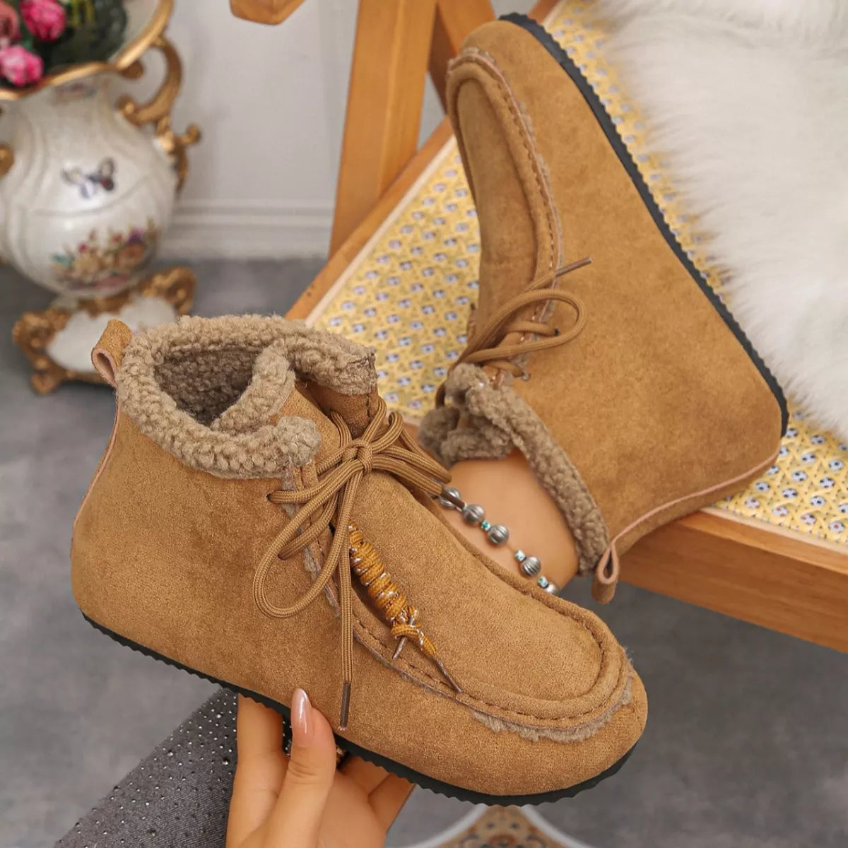 Plush Lining Ankle Boots -