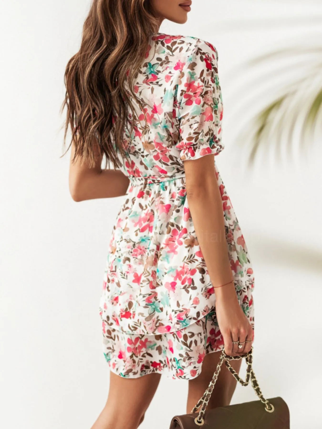Floral Layered Mini Dress -
