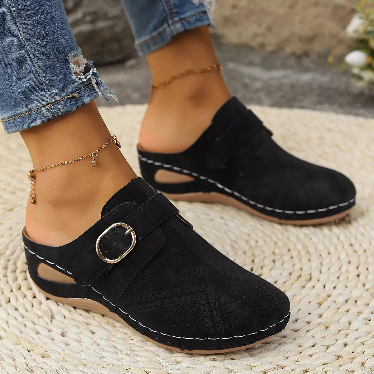 Casual Buckle Slip-Ons -
