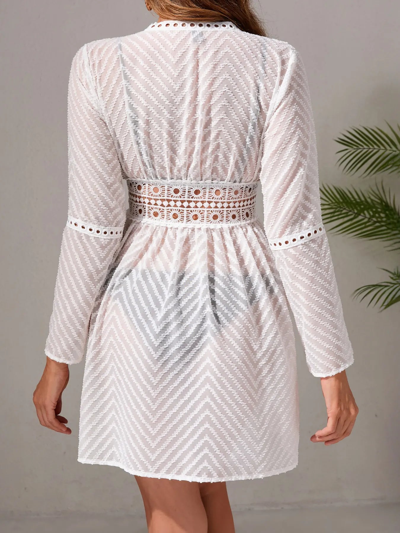 Chevron Crochet Lace Cover-Up -
