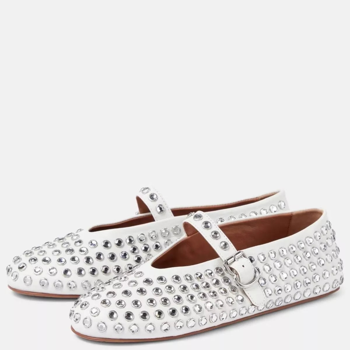 Studded Round Toe Slip-Ons -