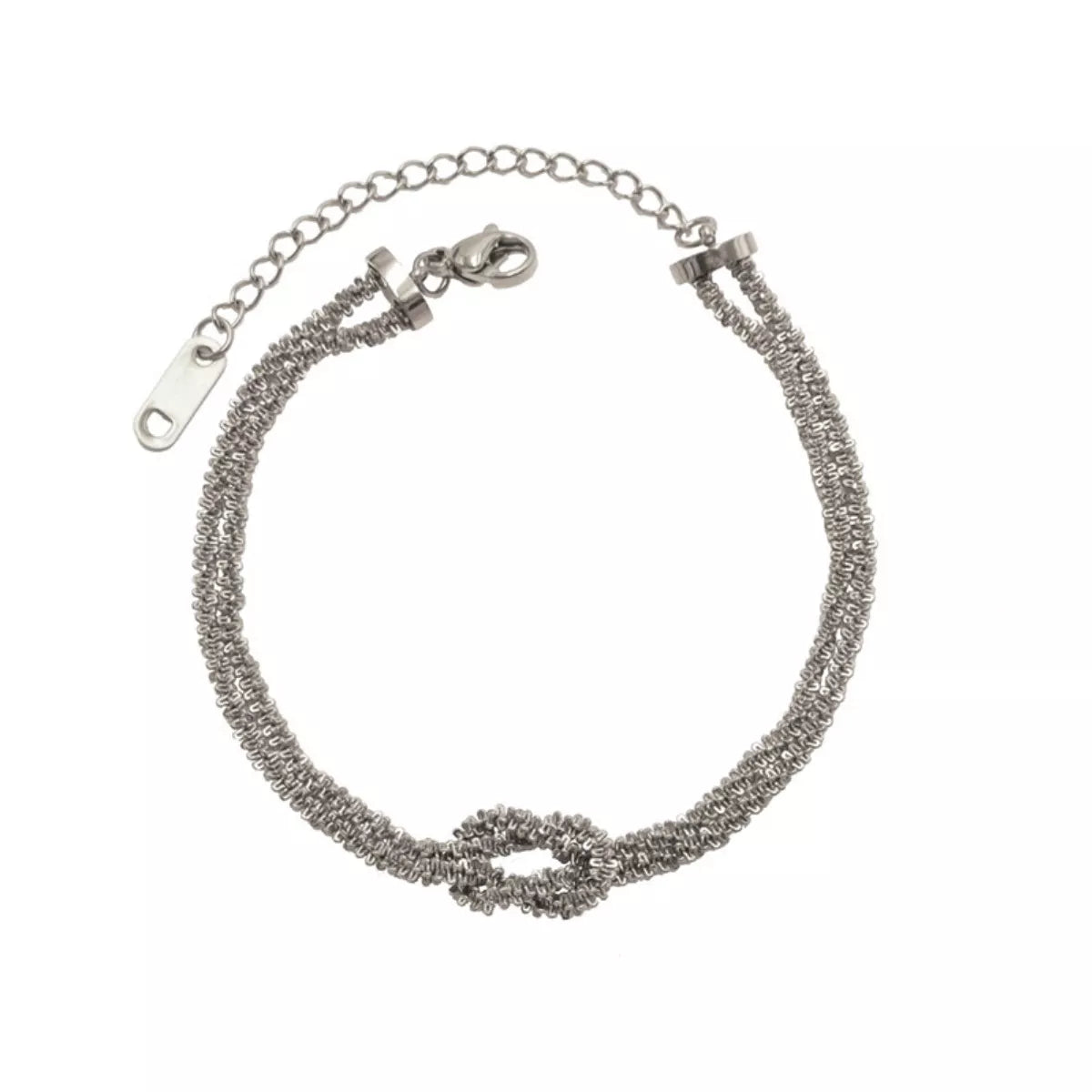 Stainless Steel Twisted Chain Bracelet -