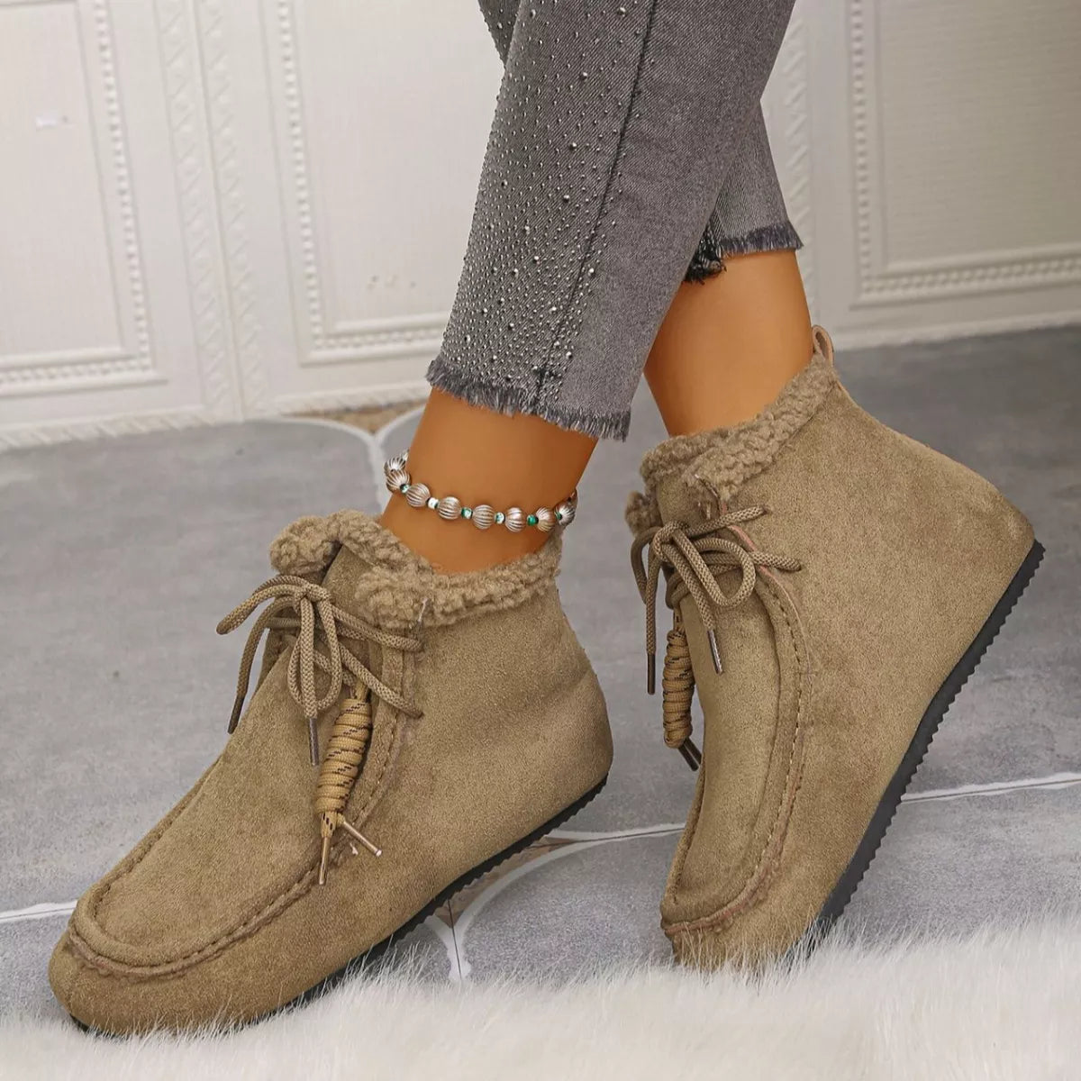 Plush Lining Ankle Boots -