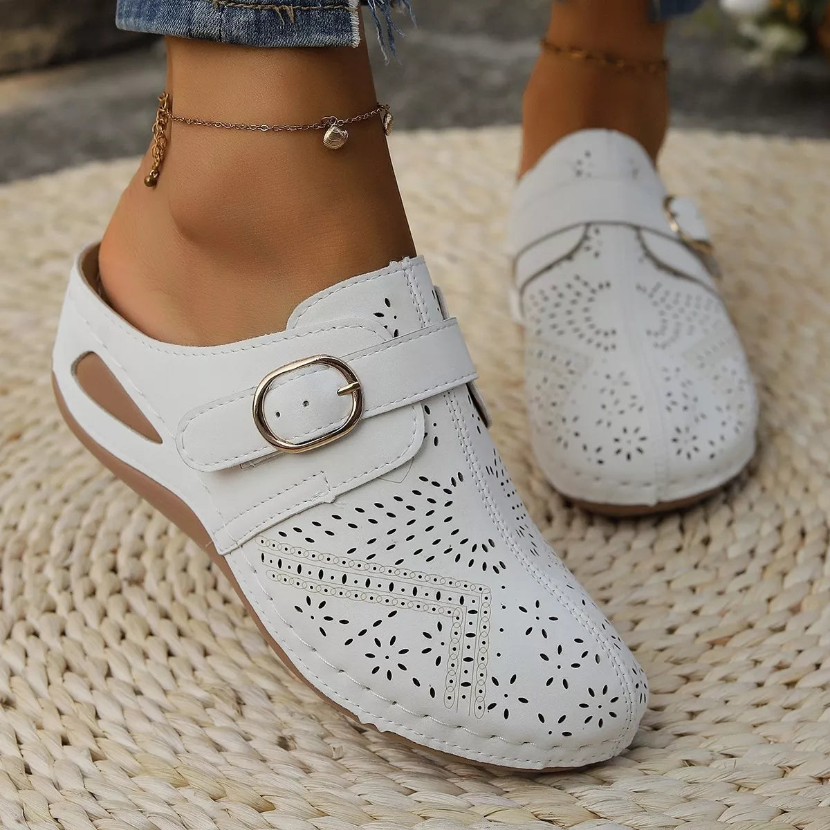 Casual Buckle Slip-Ons -