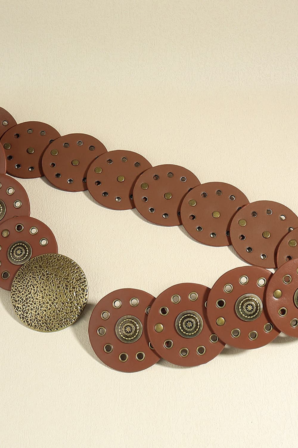 Round Shape PU Leather Belt -