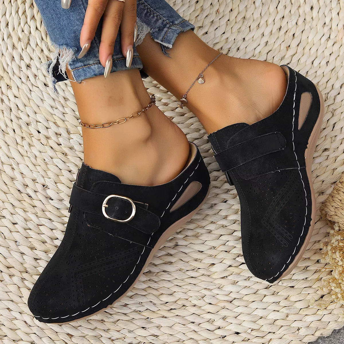 Casual Buckle Slip-Ons -