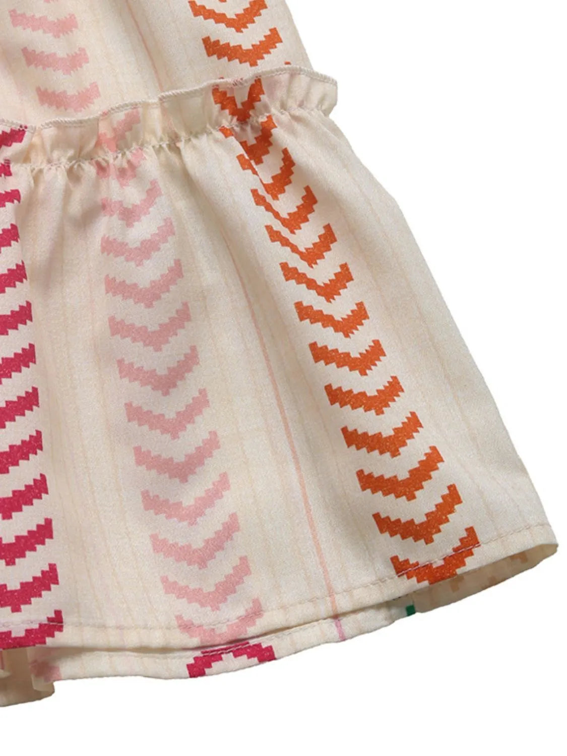 Frill Printed Maxi Skirt -