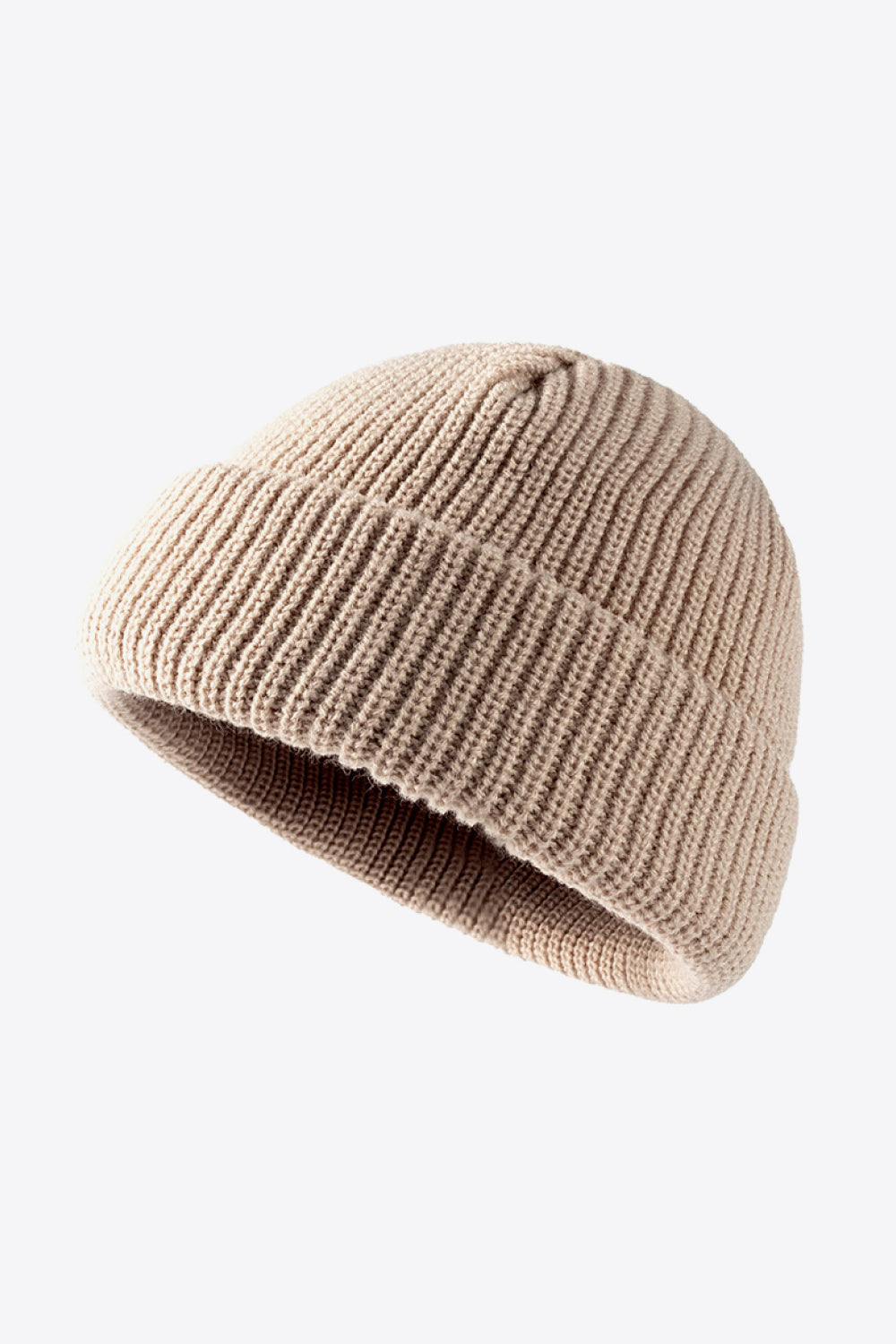 Calling For Winter Rib-Knit Beanie - Tan One Size