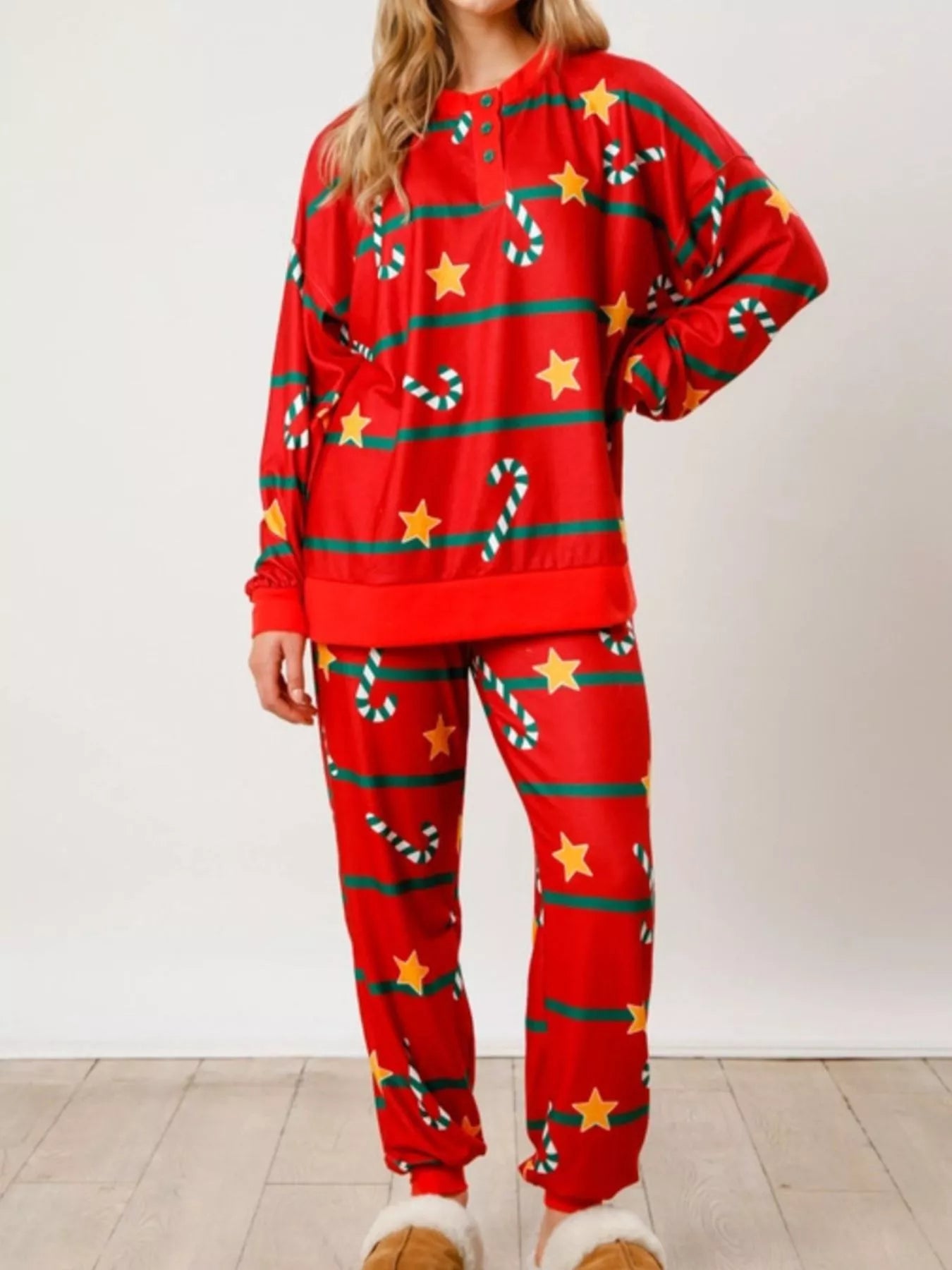 Christmas Long Sleeve Top and Pants Lounge Set -