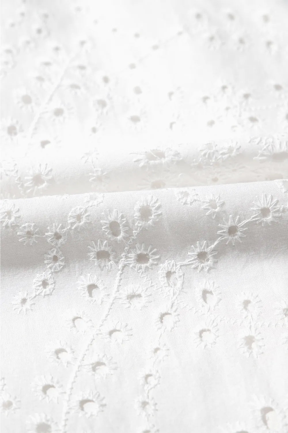 Floral Eyelet Embroidered Sleeveless Shift Dress -