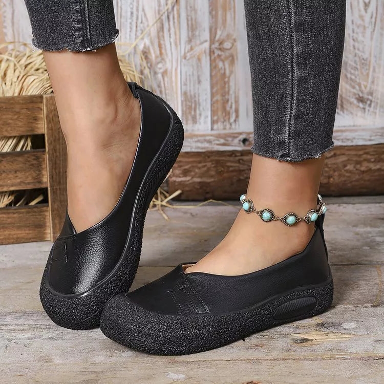 Round Toe Slip-Ons -