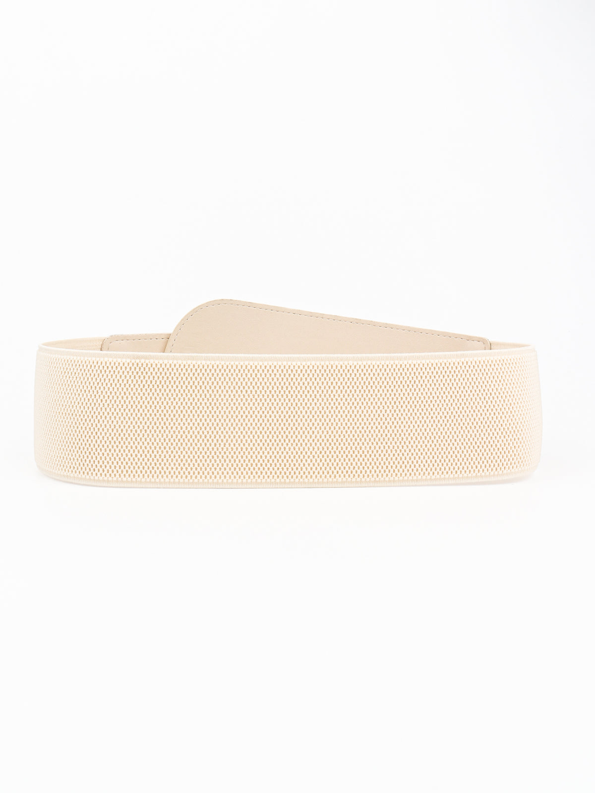PU Elastic Wide Belt with Alloy Buckle -