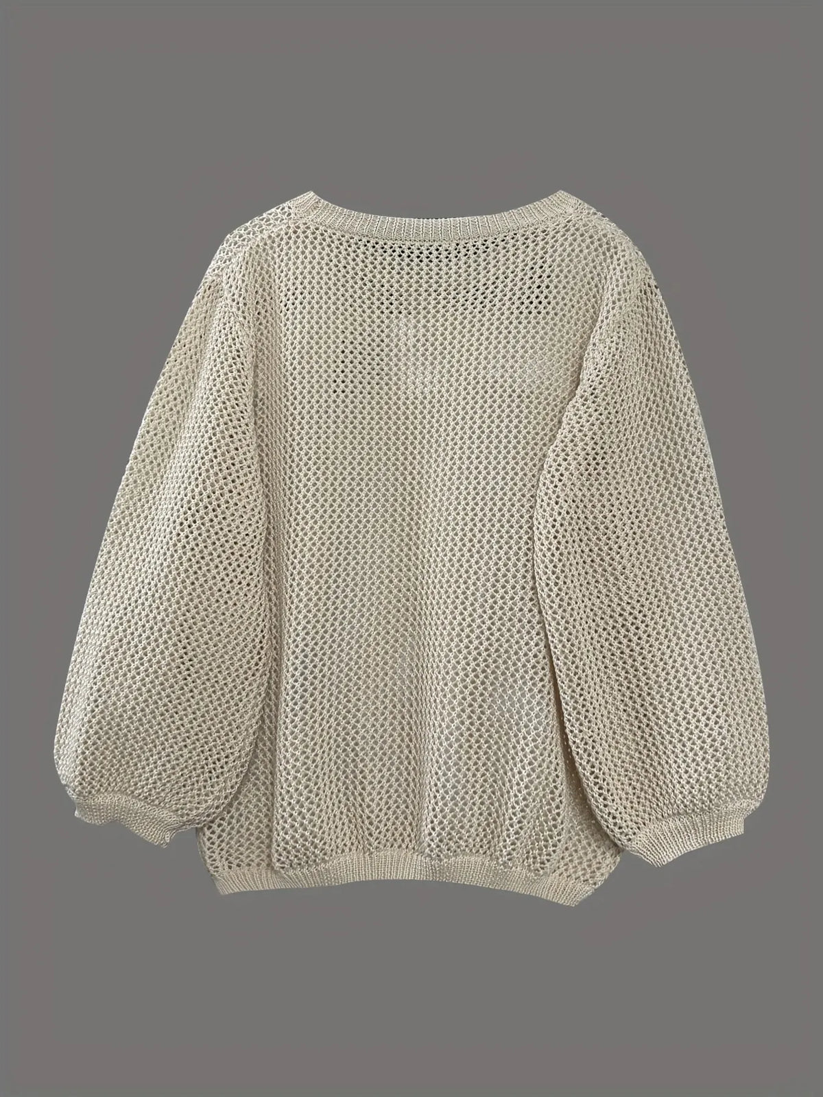Relaxed Fit Round Neck Sweater - Apricot