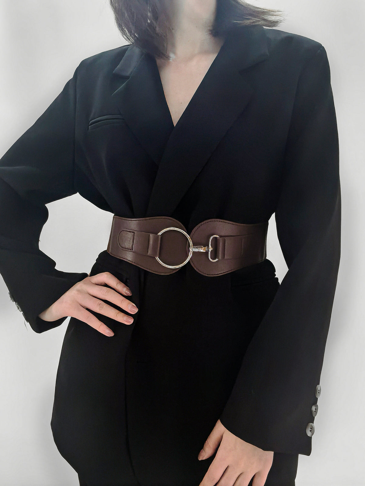 PU Elastic Wide Belt -