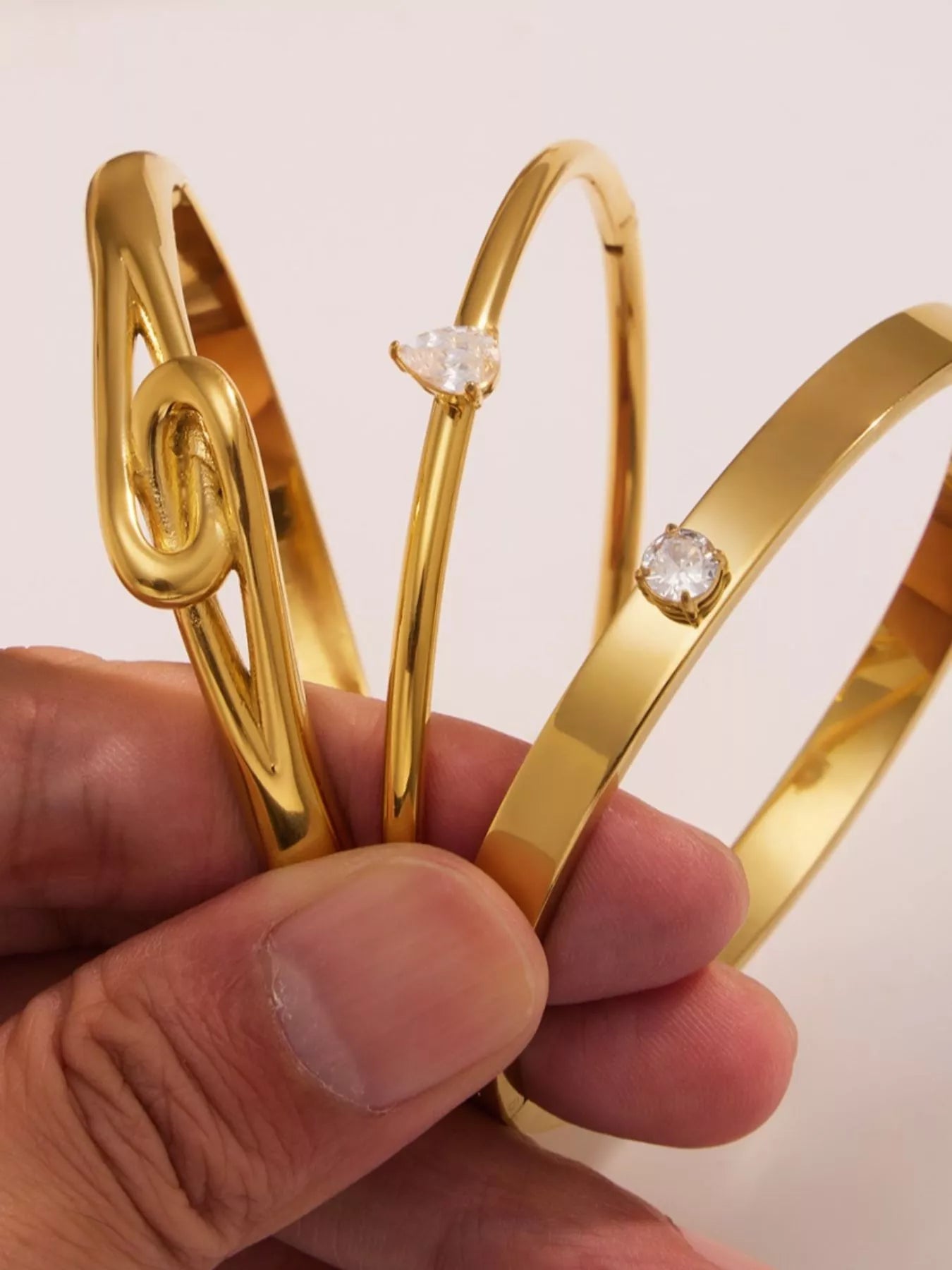 Gold-Plated Zircon Bracelet -