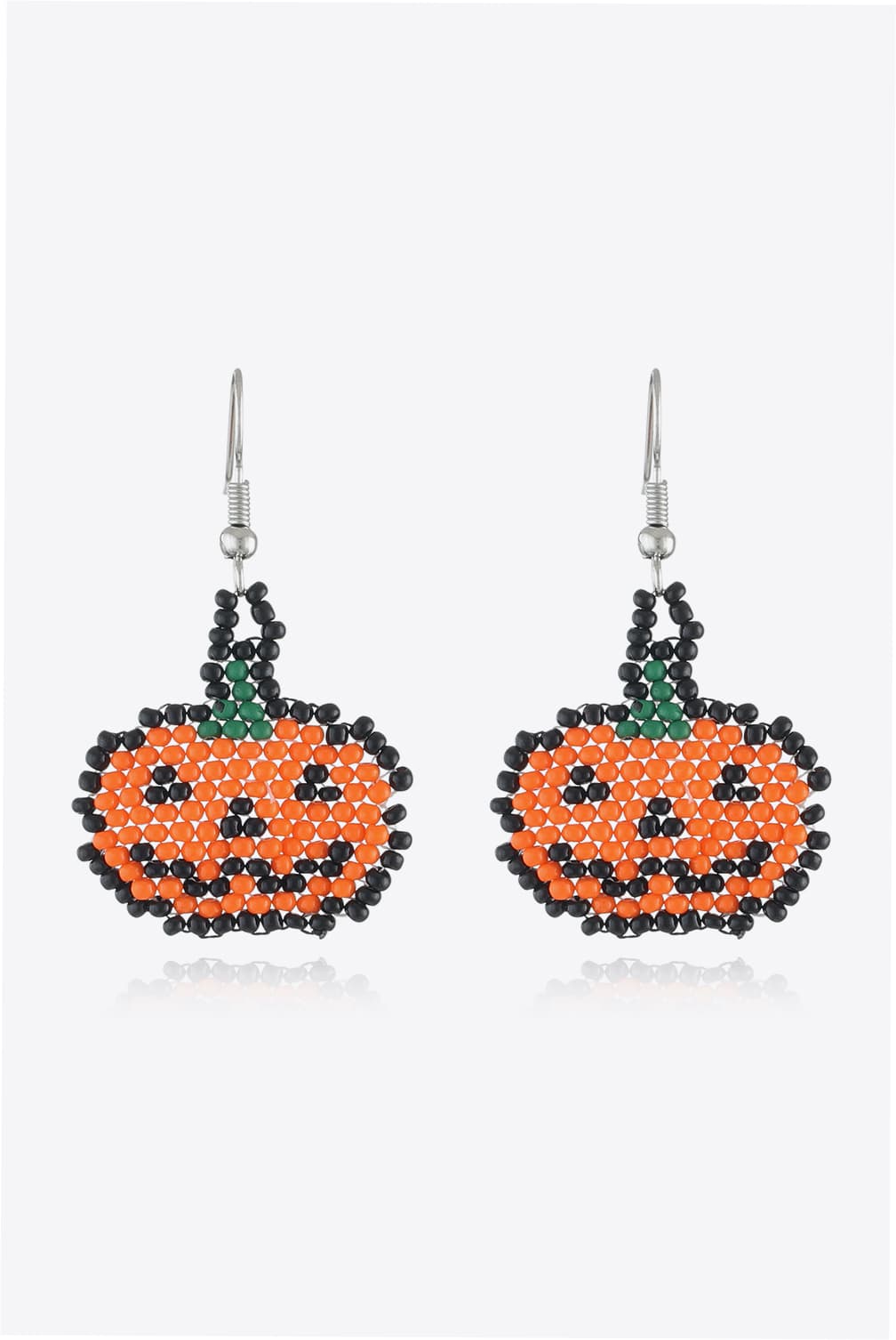 Halloween Theme Earrings - Orange Pumpkin One Size