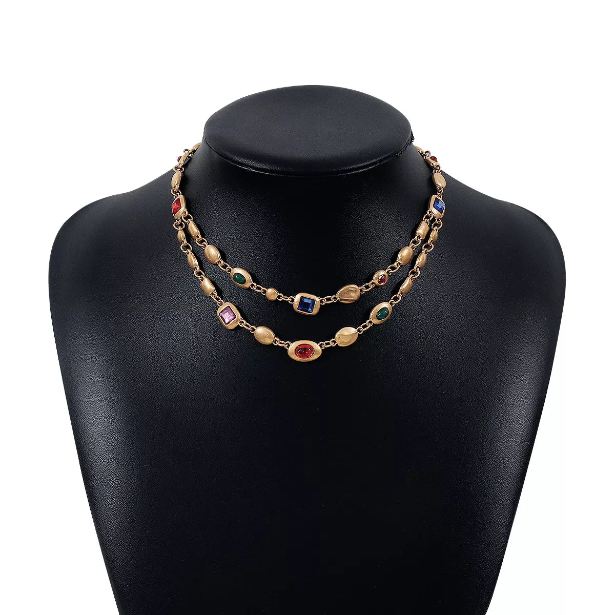Vintage Multi-Gemstone Necklace -