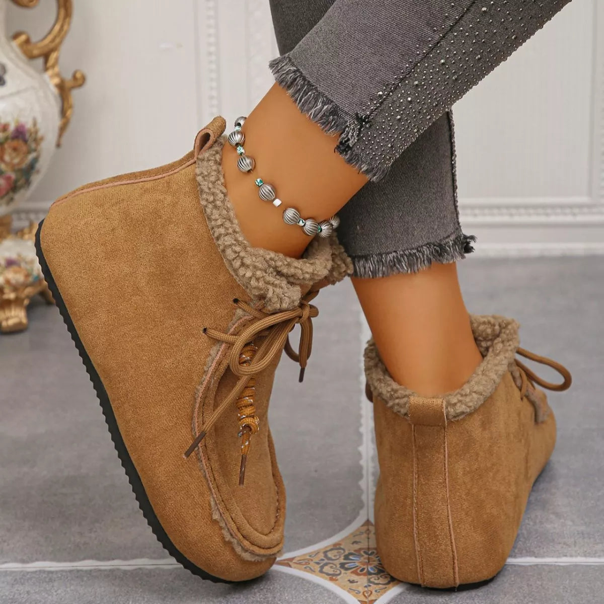 Plush Lining Ankle Boots -