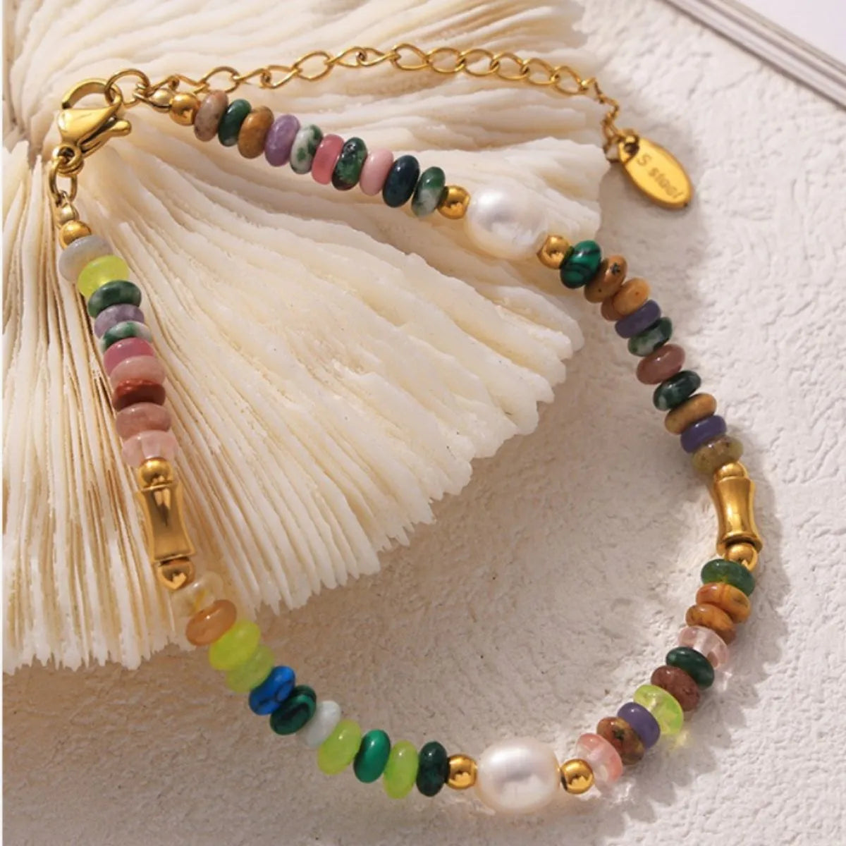Bohemian Natural Stone Pearl Beaded Jewelry Set -