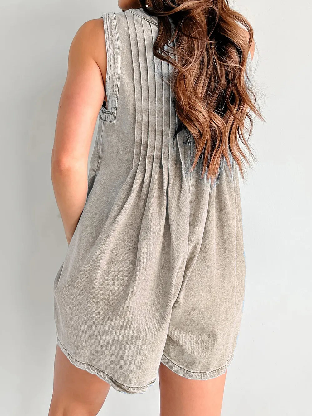 Tied Romper with Pockets -