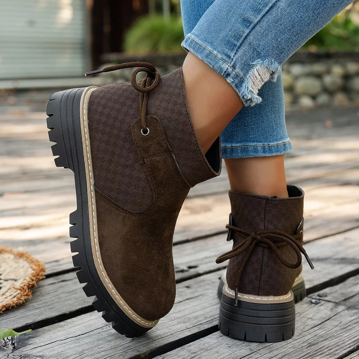 Block Heel Ankle Boots -