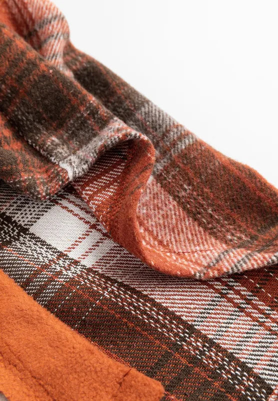 Plaid Button Up Long Sleeve Jacket -