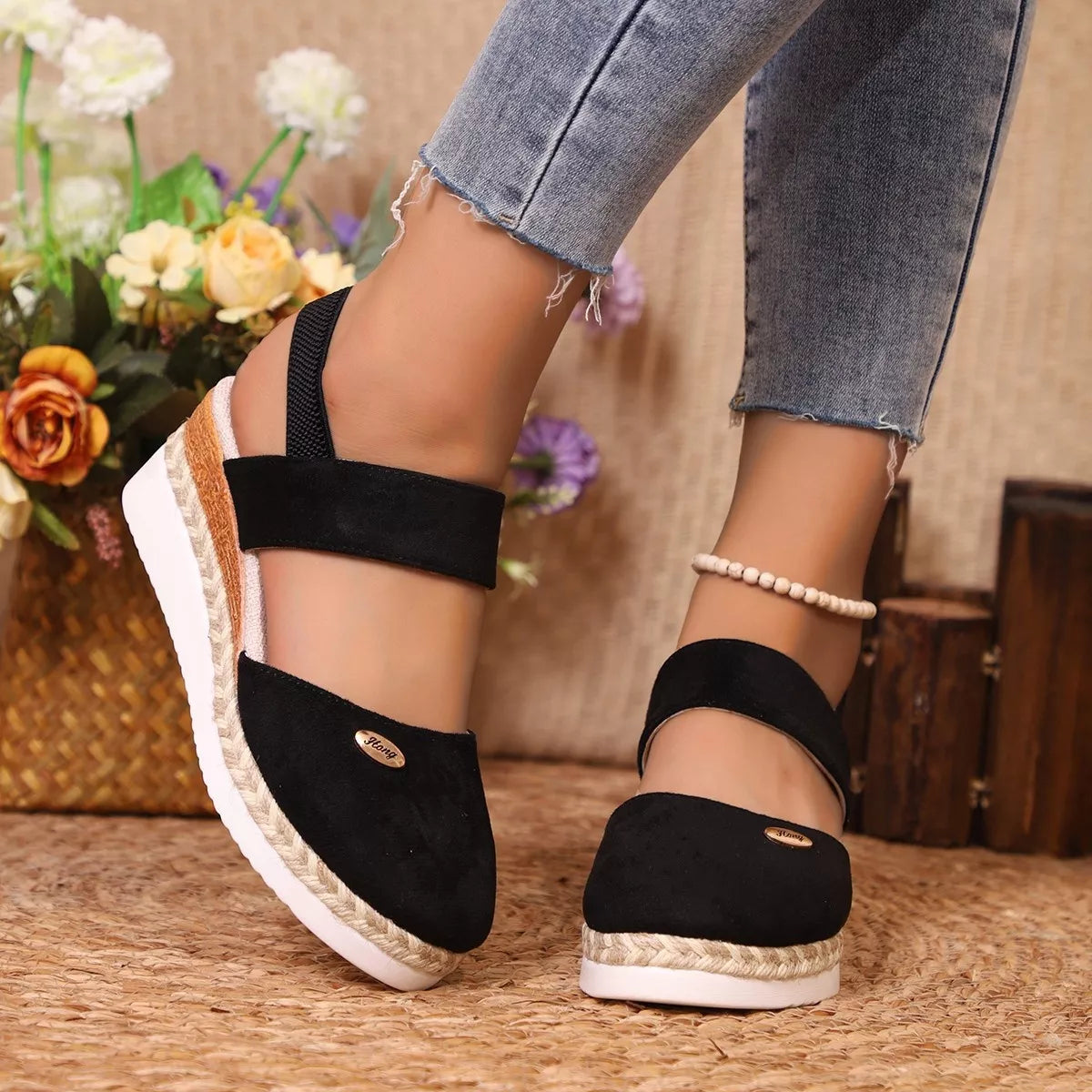 Espadrille Wedge Sandals -