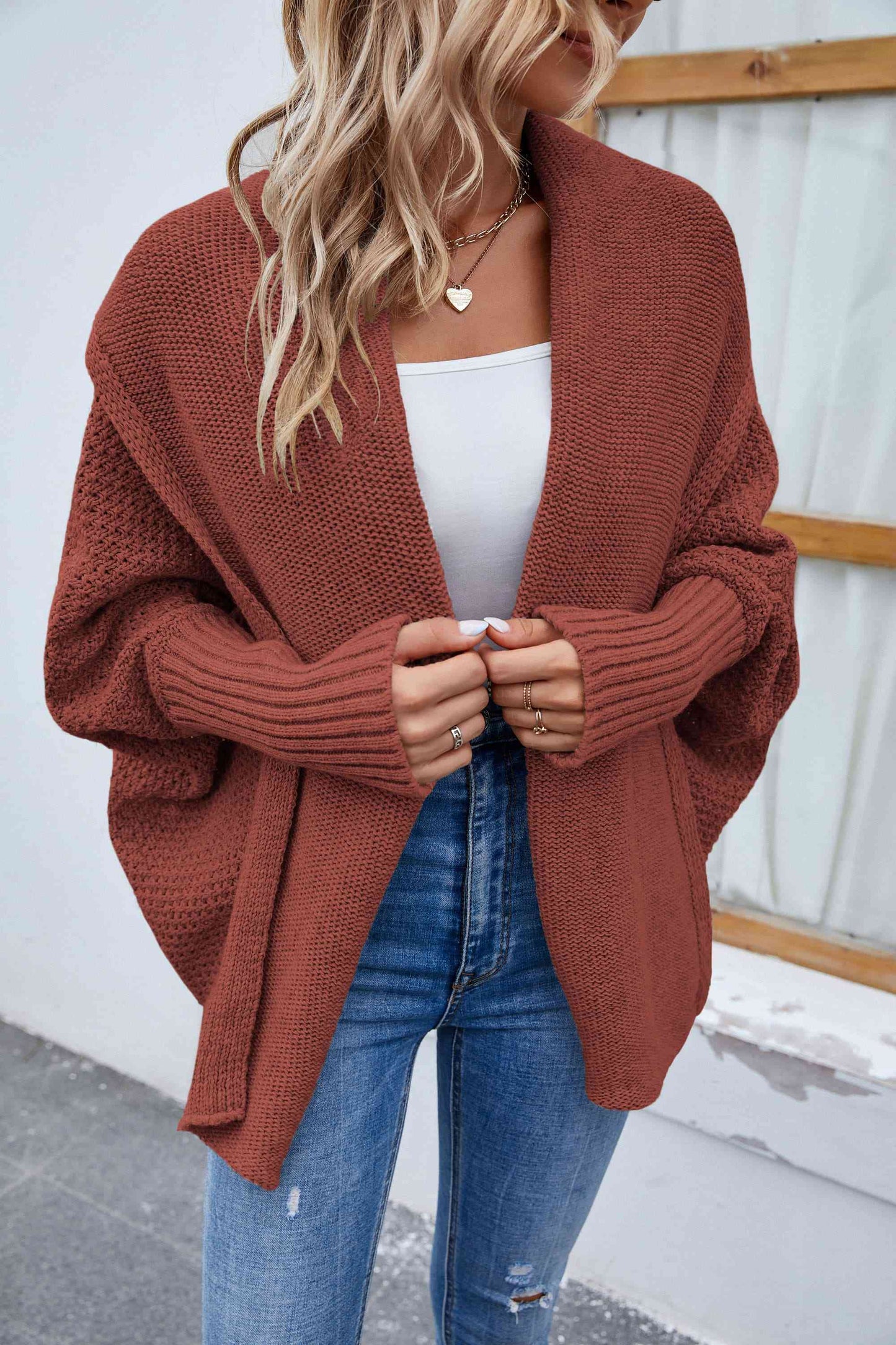 Long Sleeve Open Front Cardigan | AdoreStarr