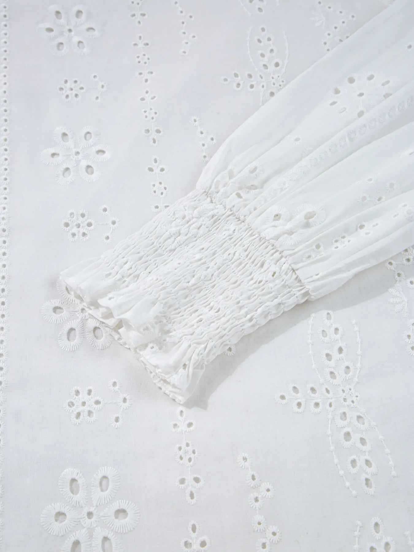 Eyelet Long Sleeve Blouse -