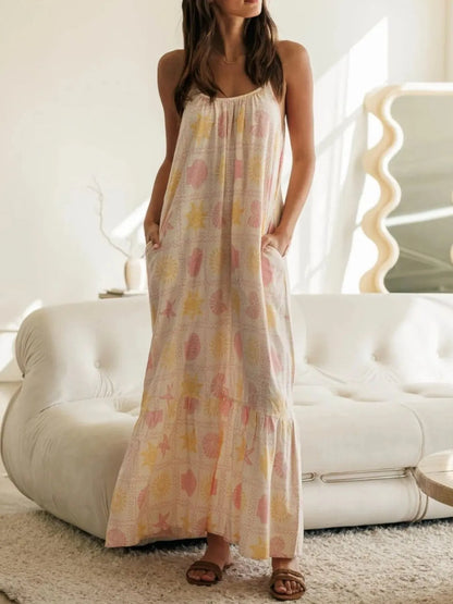 Printed Maxi Lounge Dress -