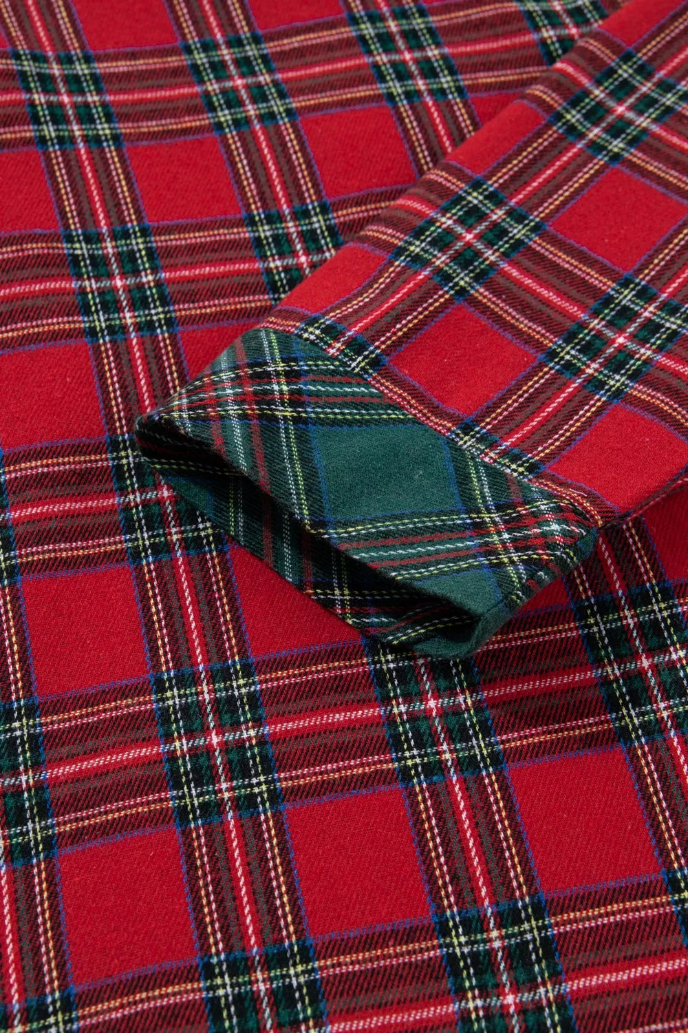 Plaid Patched Long Sleeve Shirt and Shorts Pajama Set -