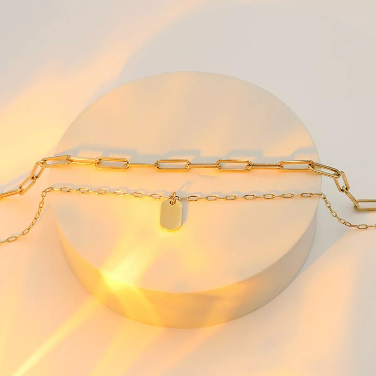 18K Gold-Plated Double Layered Necklace -