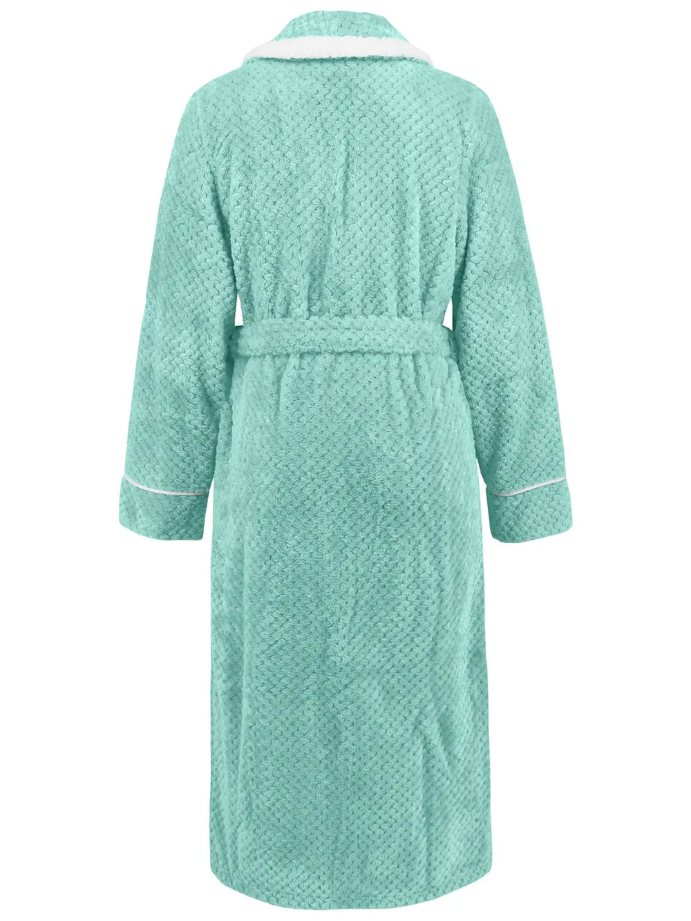 Contrast Trim Tie Waist Lounge Nightgown -